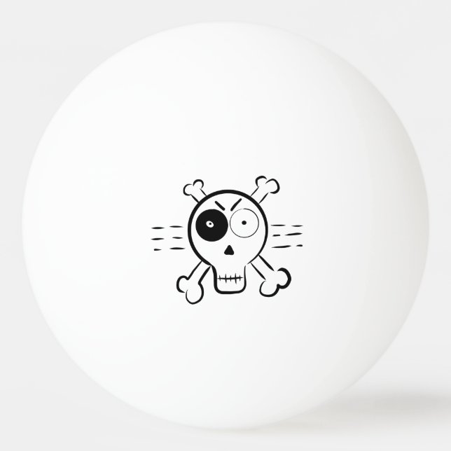 ful skallmonster pirater tecknade figurer doodl pingisboll (Framsidan)