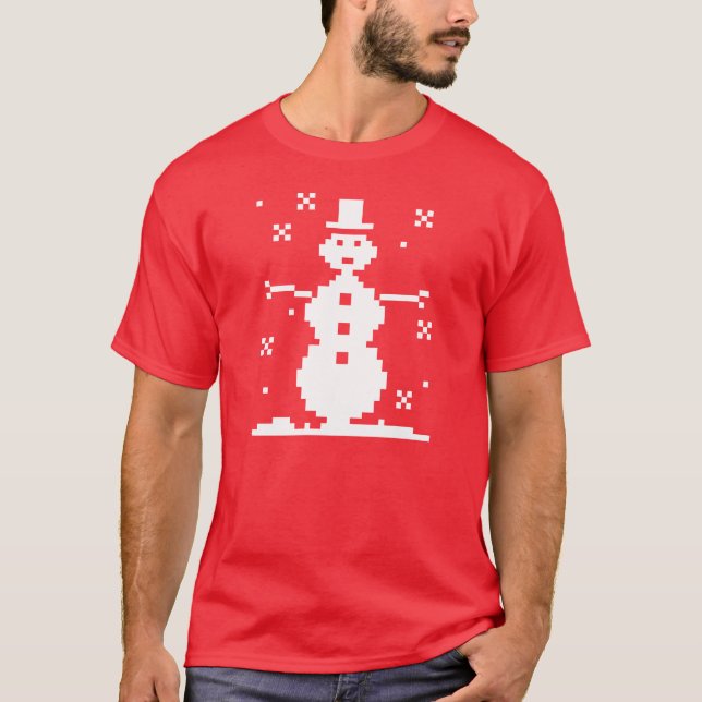 Ful snögubbejultröja t shirt (Framsida)