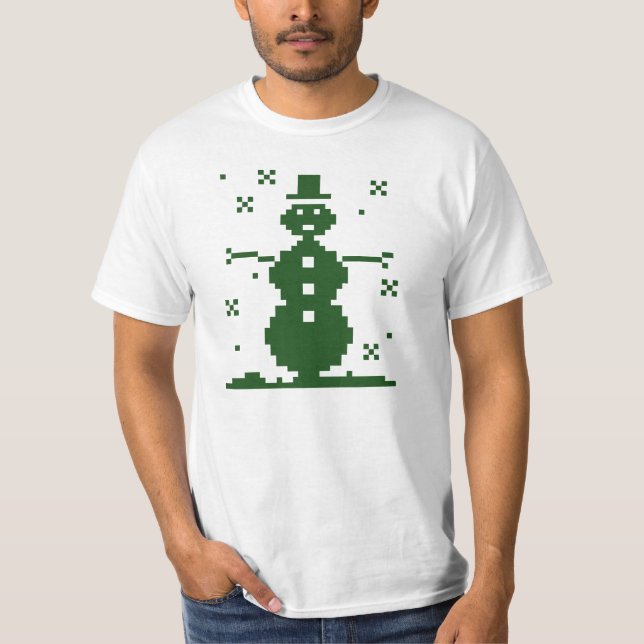 Ful snögubbejultröja tee shirt (Framsida)