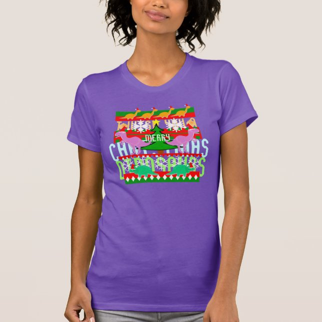 Ful T-tröja för jultröjaDinosaurs Tee (Framsida)