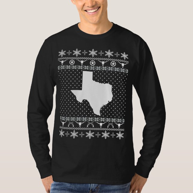 Ful Texas jultröja T-shirt (Framsida)