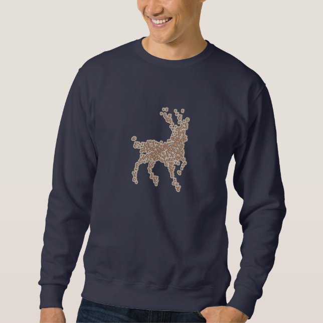 Ful tröja för Cheery Deery jul Sweatshirt (Framsida)