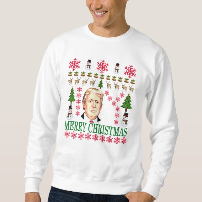 FUL TRUMFJUL. .png Långärmad Tröja (Framsida)
