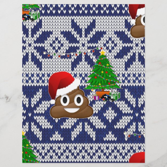 ful ugly jultröja bajs-emoji (Framsida)