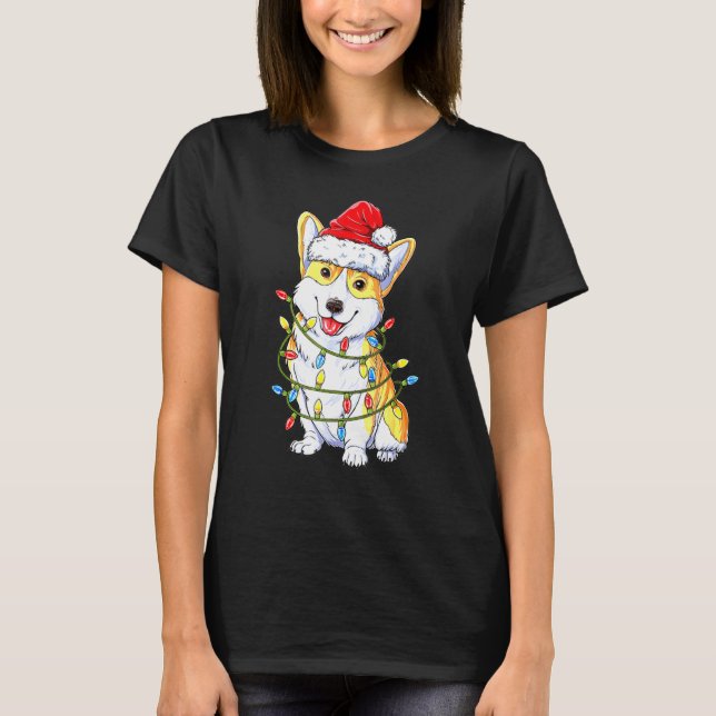 Fula Corgi-jultröjor T Shirt (Framsida)