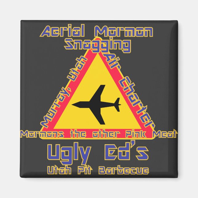 Fula Eds flygande mormonsnappande i Utah Magnet (Framsidan)