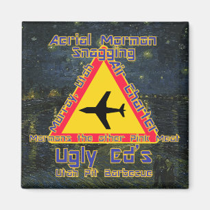 Fula Eds flygande mormonsnappande UtahUT Magnet