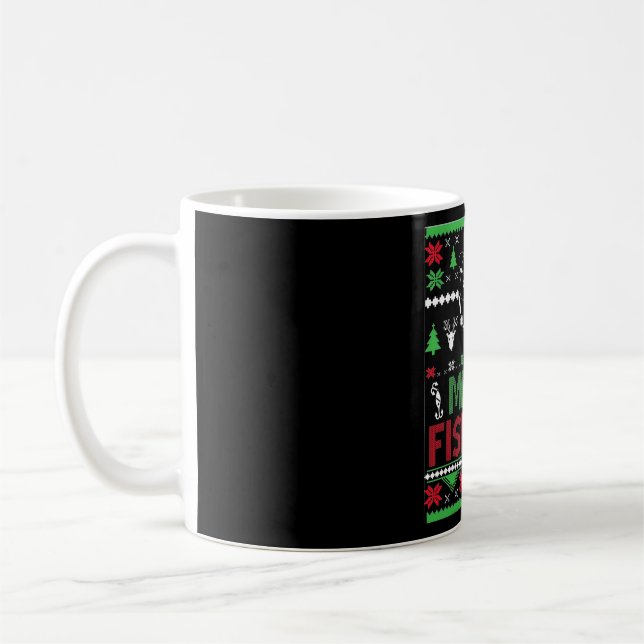 Fula fiske jul B fisk kläder  Kaffemugg (Vänster)