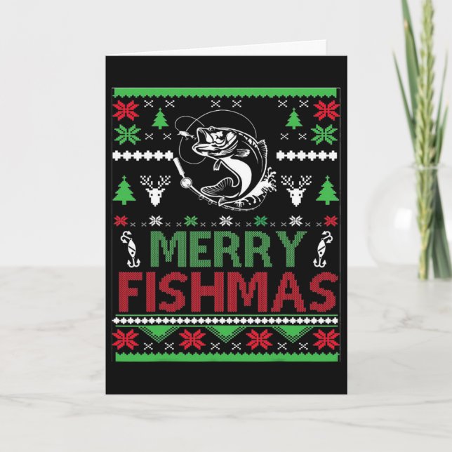 Fula fiske jul B fisk kläder  Kort (Framsida)
