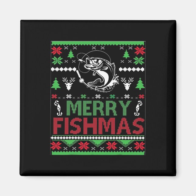 Fula fiske jul B fiskkläder  Magnet (Framsidan)