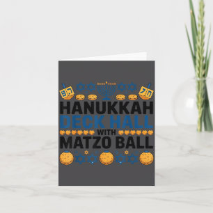 Fula Hanukkah-däckhallen med Matzo Ball Chanukah Kort