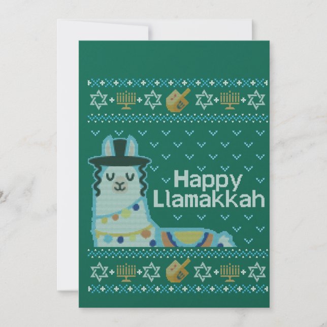 Fula Hanukkah Lama Llamakkah Inbjudningar (Framsida)