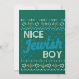 Fula Hanukkah Snälla judiska pojken Matchande Inbjudningar