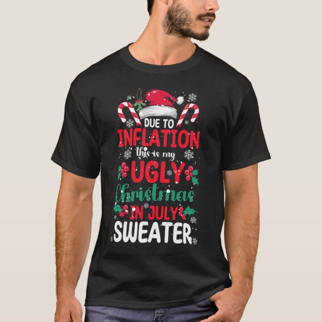 Fula jul i juli-svärm Rollig inflationssumma T Shirt (Framsida)