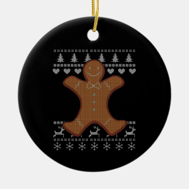 Fula jul - pepparkakor julgransprydnad keramik (Framsidan)