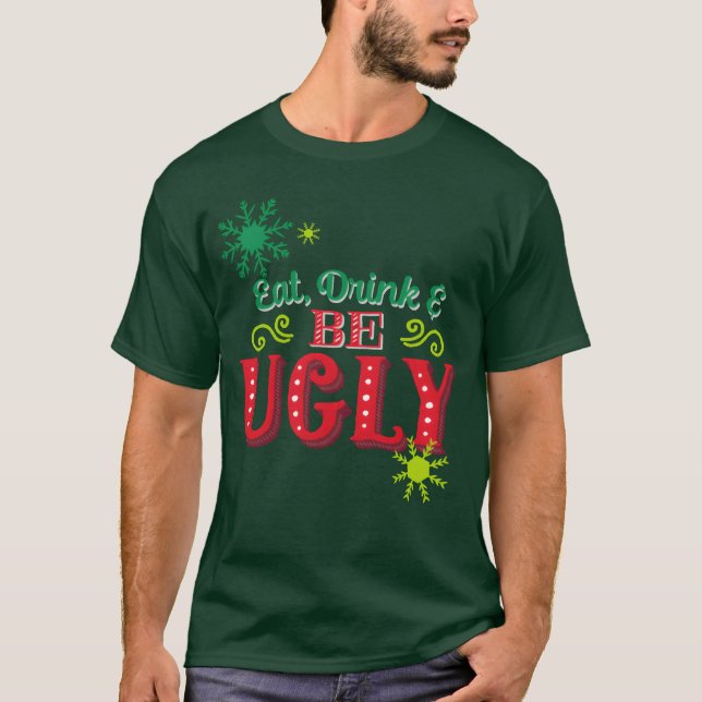 Fula julcitat julpojke t shirt (Framsida)
