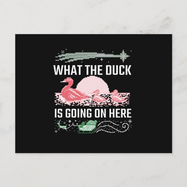 Fula julen - What The Duck Vykort (Framsida)