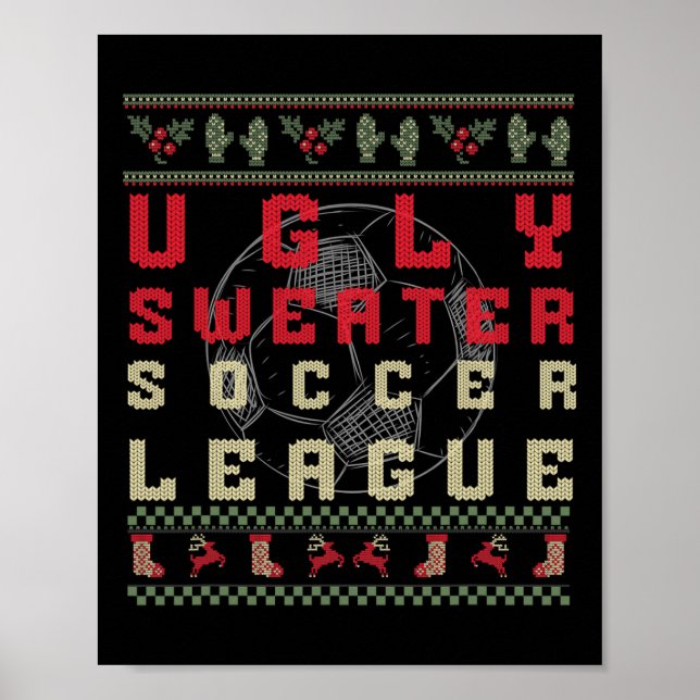 Fula julfotboll – Rollig ful överdel skjorta  Poster (Framsidan)