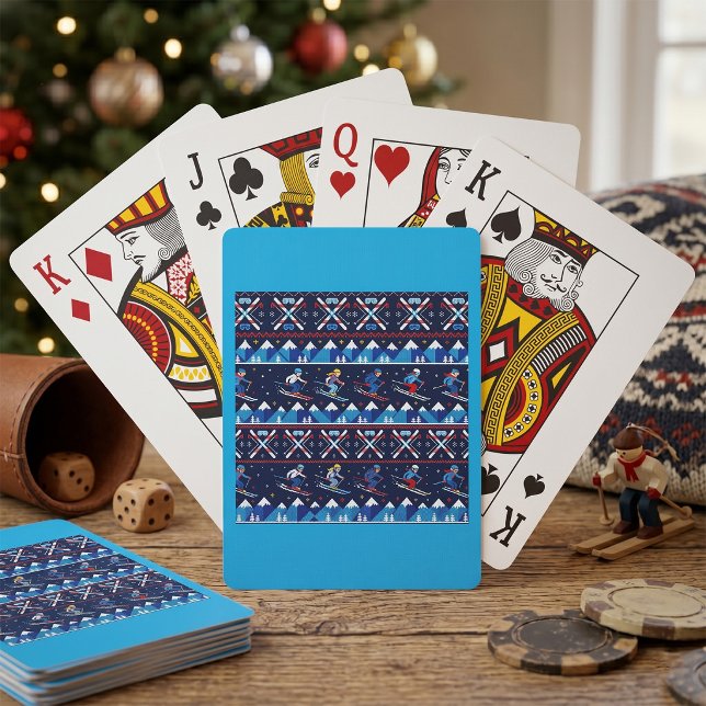 Fula julskidmönster firande  casinokort (Skapare uppladdad)