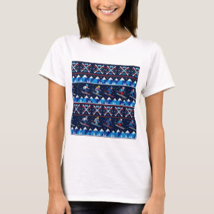 Fula julskidmönster firande t shirt