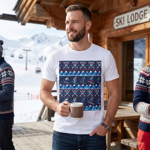 Fula julskidmönster firande t shirt