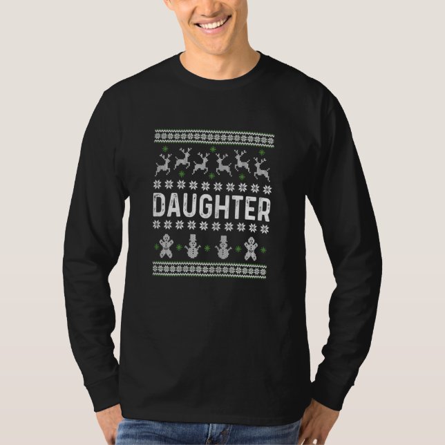 Fula jultröja dag Matchande dotter Xmas  T Shirt (Framsida)