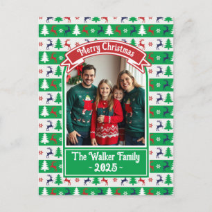 Fula jultröja familjefoto helg vykort