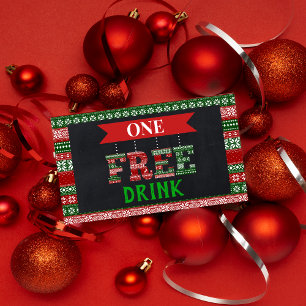 Fula jultröja Gratis drinkbiljett Rabattkort