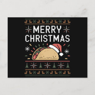 Fula jultröja lampor tomte taco jul vykort