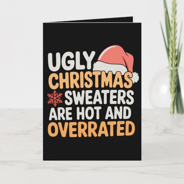 Fula jultröjor är heta och överreklamerade jul kort (Framsida)