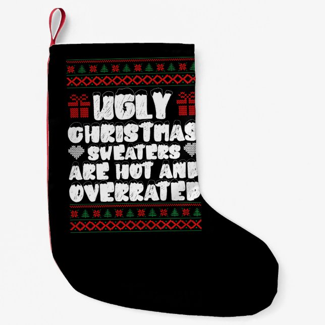 Fula jultröjor är heta och överskattade liten julstrumpa (Framsidan)