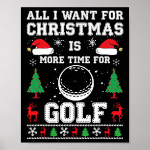 Fula jultröjor Herr Dry Fit Golf Jul Högtider Poster