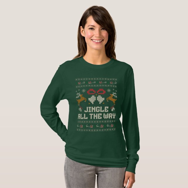 Fula jultröjor Jingle All the Way T Shirt (Hel framsida)