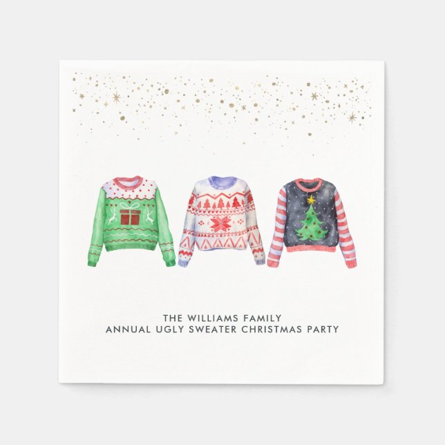 Fula jultröjor | Julfest Pappersservett (Framsidan)