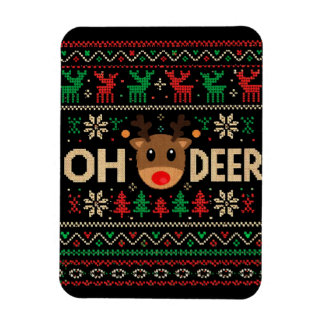 Fula jultröjor pussel Oh Deer Magnet