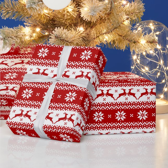 Fula jultröjor renar & snöflingor presentpapper (Helgdagar)