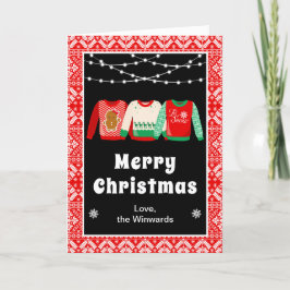 Fula jultröjor Röda glada jul Helgkort