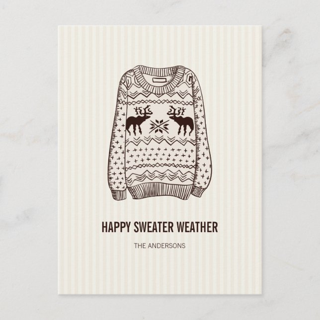 Fula jultröjor väder Höst essentials Postcard Helg Vykort (Framsida)