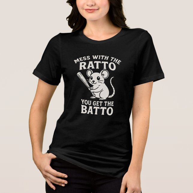 Fula med Rattan Får du Battan Rollig T-Shirt (Framsida)