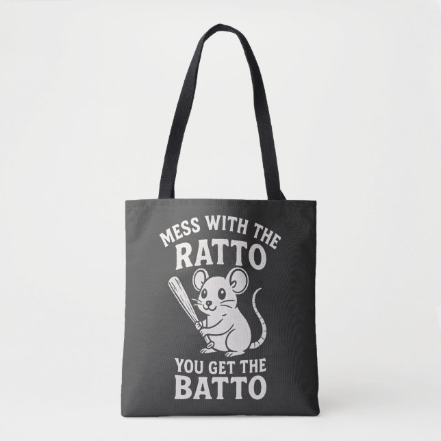 Fula med Rattan Får du Battan Rollig T-Shirt Tygkasse (Framsida)
