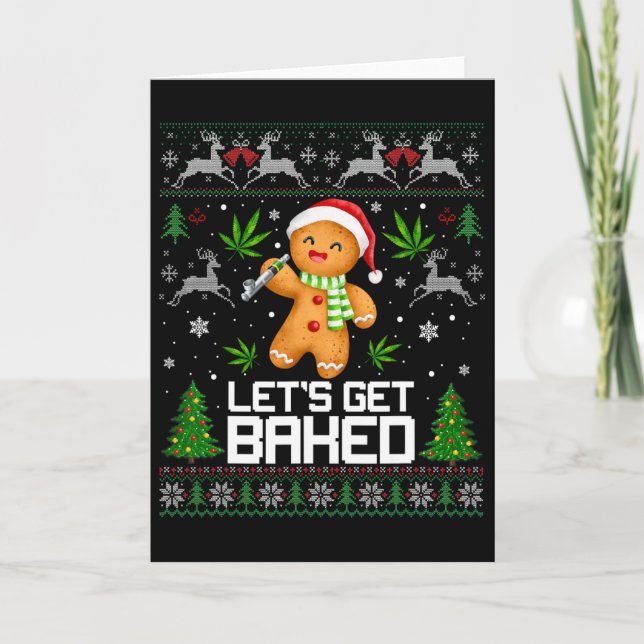 Fula Tröja Ogräs Jul Xmas  Kort (Framsida)