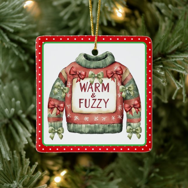 Fula Tröja Utmärkelse Ornament - Tvåsidig (Träd)