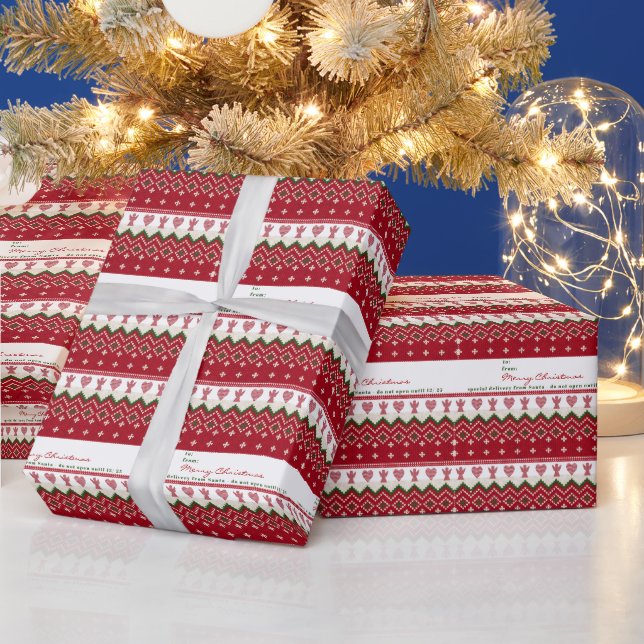 Fula tröjor stickade hygge änglar hjärtan jul presentpapper (Helgdagar)