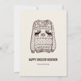 Fula tröjor väder semester essentials-kort julkort