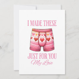 Fula underkläder Alla hjärtans  Julkort