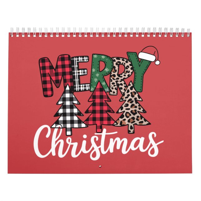 Fula Xmas Glada och Ljusa Julgran Tomte  Kalender (Omslag)