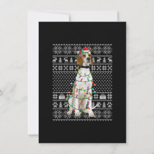 Fula Xmas Tröja Stil Tomte Engelsk Pointer Hund Inbjudningar
