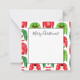 Fula Xmas-tröjor Isbjörn Snömannen Rudolf Röd Anteckningskort