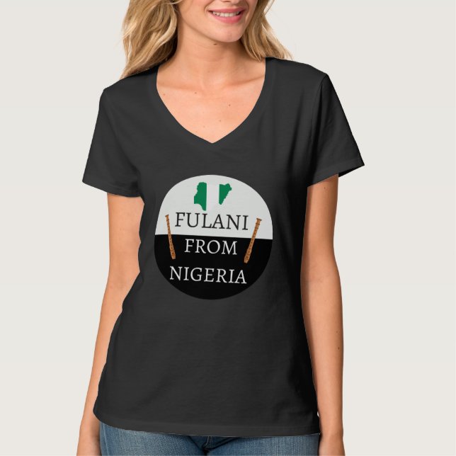 Fulani From Nigeria Culture, Islamic, Fulbe Fula T Shirt (Framsida)