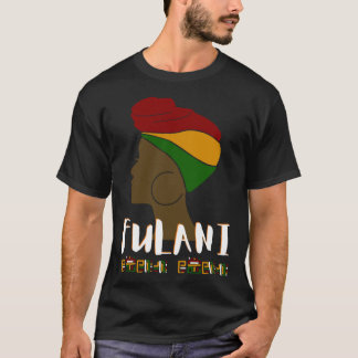 Fulani Girl Guinea Flagga African Diaspora T Shirt
